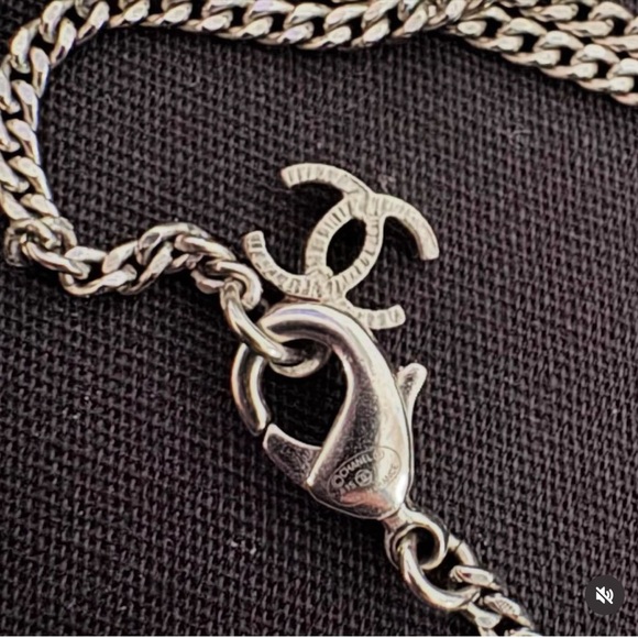 AUTHENTIC GORGEOUS Chanel crystal palladium necklace - Picture 6 of 7